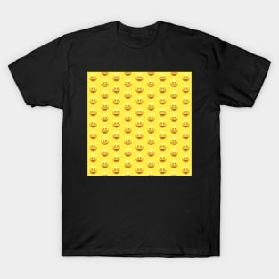 Grinning Squinting Face Emoji Pattern | Pop Art T-Shirt